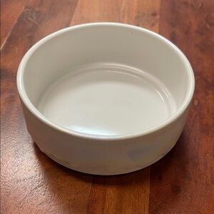 White Ceramic Dog Bowl